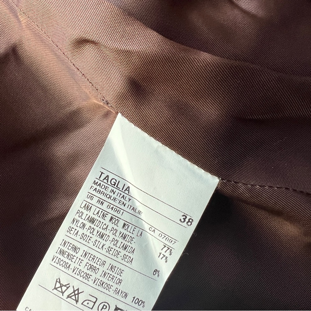 SISLEY brown tweed belted tailored blazer - Picture 13 of 13